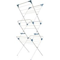 Séchoir à linge extensible 15 m – Structure en acier époxy anti-corrosion – Dimensions plié 60.5 x 6 x 78 cm – Pour espaces confinés – Minky