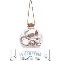 Boule fiole intérieur déco 8cm verre - Feeric lights & christmas