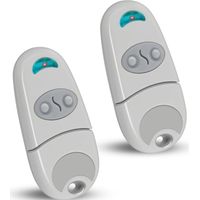 Télécommande Portail Garage 433.92MHz 2PCS, 2 Canaux Compatible avec TOP-432EV/EE/NA, Télécommande pour Porte de Garage et Portail