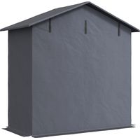 Capanno da Giardino 1,1x2 m Porta Avvolgibile Tenda Garage Bici Moto Grigio Scuro