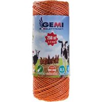 Gemi Elettronica – Fil de clôture électrique 250 m – 4 fils galvanisés – 2,2 mm² – Résistant aux UV – 0,5 ohm/h pour animaux (chevaux, vaches, sangliers)