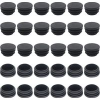 Embout de Chaise 25mm 50 Pièces Bouchon pour Tube Rond Embout pour Tube Embout Tube Rond Bouchons de Tubes Rond Embout Entrant Rond Bouchon pour Pied de Chaisse Capuchon pour Poteau