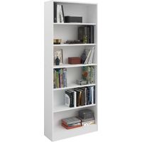 Bibliothèque Hobby 198cm-5 étagères-blanc
