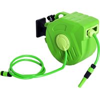 Avvolgitubo Avvolgitubo automatico da 15 m, girevole, ideale per aria compressa e giardinaggio, verde