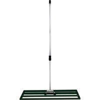 Rasenrakel 100cm Levelingrake Rasen Rakel Rake Stahl Grün 1.9m Flächenebener