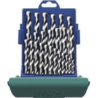 Heller 21965 Juego de 25 brocas helicoidales metal plateado