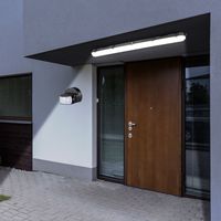LED Deckenleuchte Feuchtraum Wannenleuchte mit Bewegungsmelder LED Röhre Garagenlampe mit Sensor, IP65, 1x LED 48W 5760Lm kaltweiß, L 150 cm