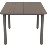 Mesa cuadrada 90x90 Noa garbar plástico marrón