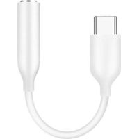 Adaptateur USB-C vers prise auxiliaire jack 3,5 mm blanc--