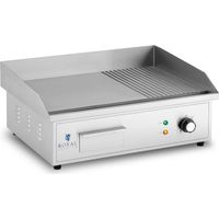 Elektrogrill, glatte, gerillte Grillplatte, 548 x 350 mm, 3000 W