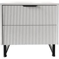 HOME DELUXE Nachttisch NYLA - 45 x 61 cm Bettkommode Nachtkommode Beistelltisch Bettkonsole Nachttisch modern, Nachttisch Holz, Nachttisch klein