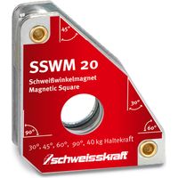 Schweißkraft Permanent Schweißwinkelmagnet 20 für Haltewinkel 30°, 45°, 60°, 90°