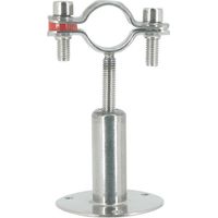 Collier de support de tuyau réglable en acier inoxydable, support de tuyau mural, solide et stable, adapté à un diamètre de 100 à 150 mm, utilisé pour fixer des tuyaux, des tubes, des tiges, etc.
