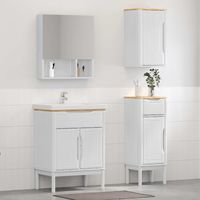 vidaXL Ensemble de mobilier de salle de bain FLORO 3 pcs Blanc