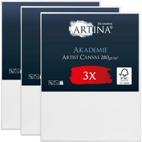 Toile sur châssis Académie, 80x100cm, lot de 3