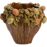 Vaso in ceramica Light & Living LEMONI marrone-arancio+verde –