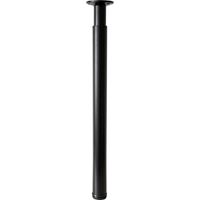 Zylindrisches Tisch-, Bar- und Arbeitsplattenbein, verstellbar von 700 bis 1100 mm, aus schwarzem Aluminium