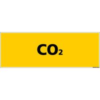 Panneau de Signalisation danger CO2 (C0122) - Plastique PVC 1,5 mm - 350 x 125 mm