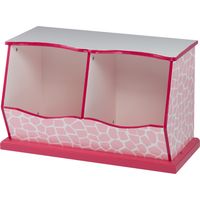Teamson Kids Children Pink Wooden Storage Drawers Toy Box Storage TD-12474P