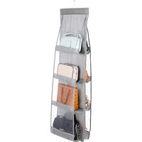 Sac de rangement suspendu pour sac à main, sac à poussière à 8 compartiments, support de suspension pour armoire, sac de rangement pour collations