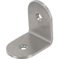Itar – Équerre d'assemblage arrondie inox 304 – Pour panneaux jusqu'à 10 mm – Finition satinée – Épaisseur 3 mm – Dimensions 48x48 mm