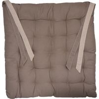 Galette de Chaise épaisse et matelassée VALAYANS Beige foncé 40x40 cm