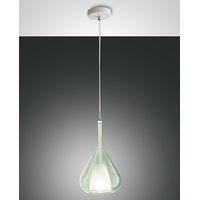 Fabas Luce - Lila LED-Hängeleuchter aus Metall und transparentem grünem Borosilikatglas 3481-40-140 Fabas Luce