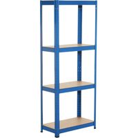 Thinia Home – Étagère métallique modulaire 4 niveaux – Charge maximale 240 kg – Dimensions 60 x 30 x 148 cm – Structure en acier robuste – Étagères réglables en hauteur