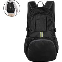 Sac à dos de voyage, étanche, léger, sac à dos de jour, sac à dos pliable, noir