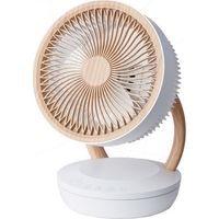 Tischventilator Nachtigall weiß/Holz 45w 3vel 3asp Fernbedienung, Timer, Touch 35,7x25,5x19,3cm