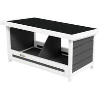 Ponedero para Gallinas Madera Caja Nido 2 Gallinas 2 Departamentos Techo Asfáltico Gris 40x30x30 cm