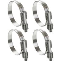 4Pack robuste Rohrschellen mit Schneckengetriebe, verstellbarer Bereich, Rohrschellen aus Edelstahl 304 mit Schneckengetriebeantrieb für Wasserleitungen und Sanitärinstallationen, 1/4"-2 1/8",32-54mm