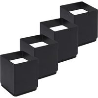 4er-Set Bettfüße aus Kohlenstoffstahl, Möbelfüße erhöhen die Höhe um 5 cm, Tragkraft: 4536 kg, Tischfüße, 65 cm x 65 cm