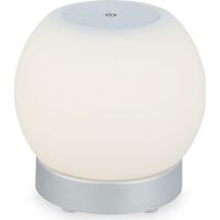 LED Tischlampe Akku Dimmbar Glas Kabellos Touchfunktion 3W chrom Ø16cm Briloner