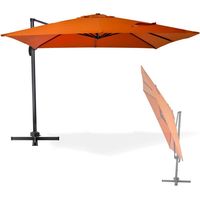 Parasol déporté Verona - 3 x 3 m - Terracotta