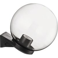 ACRILUX Applique sfera con braccio, Ø 25 cm, fumè