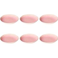Novastyl Set di Piatti Italiani Rosa 6 Pezzi