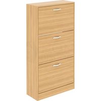 3 Schubladen Schuhschrank Flur Aufbewahrung Schrank Stehschrank, Kiefer
