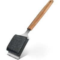 Brosse de barbecue 3 en 1 pour grille en fonte, , brosse de nettoyage réutilisable 42 cm, accessoire de barbecue pour barbecue à gaz, barbecue