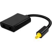 Répartiteur Toslink (fibre optique) vers 2 ports Toslink mâle/fem