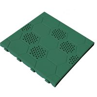 Pavimento E40 piastrella verde in polipropilene cm 39x39x2,5 per uso esterno giardino campeggi con incastri per giunzione
