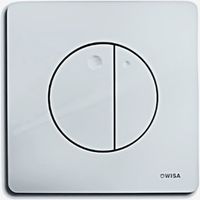 Placa de control de volumen doble WISA QUADRO GAIA, ABS cromado brillante.
