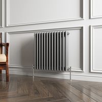 Traditional 3 Column Anthracite Grey Radiator (600mm H × 605mm W) – 3868 BTU / 1134W – Cast Iron Style