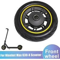 10 pouces Pneus Roue avant de avec assemblage de pneu Tubeless 60/70-6.5 55PSI pour Ninebot Max G30-X Kickscooter Pneus