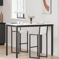 vidaXL Table de bar Blanc 140 x 80 x 105 cm Bois de pin massif