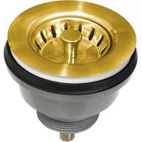 Korbablauf D.86mm für 60mm Loch, gold satin PVD