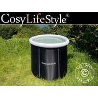 Eisbadewanne, Ø80x75cm, 300L, Schwarz/Weiß - Dancover