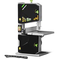 Scie à ruban 250W – Hauteur de coupe 80mm à 90° – Vitesse 950 m/min – Capacité de coupe 195mm – Livrée avec guide latéral – Constructor