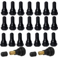 40 Pièces Voiture Pneu Tubeless Valve Bouchon,TR412 Valves de Pneu,Caoutchouc Pneu Pneu Tige de Valve Set,Noir.