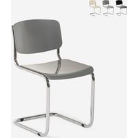 Chaise salle à manger réunion bureau design moderne Erys Light - Gris